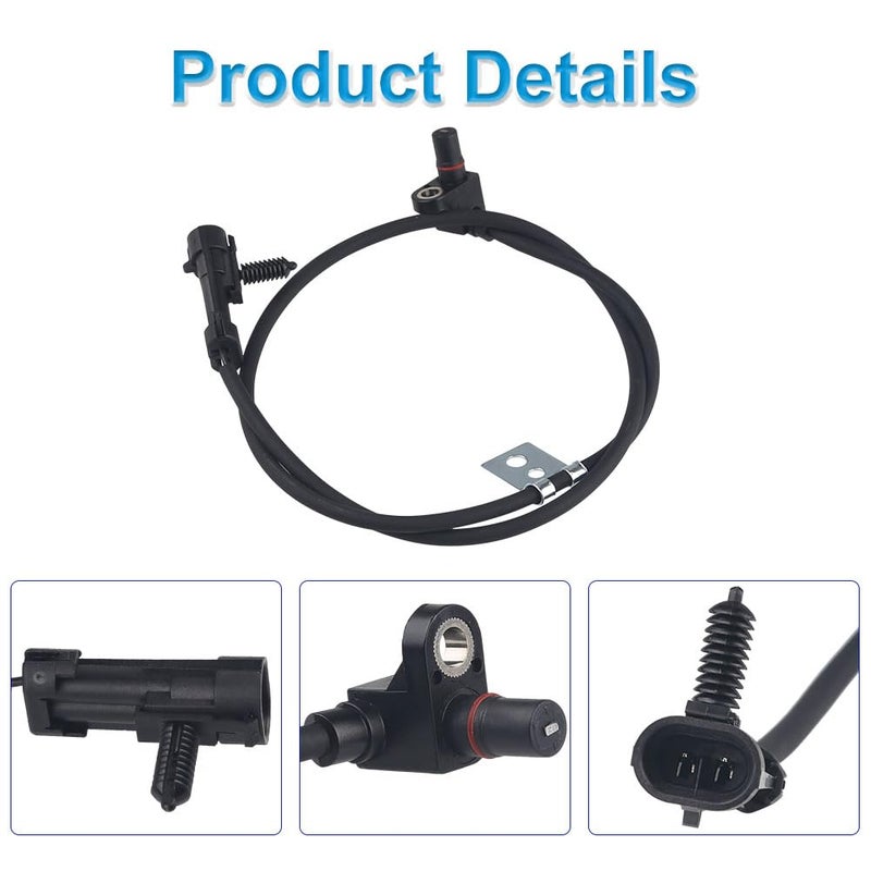 WMPHE Compatible with 2 pcs Front ABS Wheel Speed Sensor Chevy Suburban Silverado Tahoe GMC Yukon Cadillac Escalade 1996 1997 1998 1999 2000 2001 2002 2003 2004 2005, Left & Right 15991986 15997039 - Image 4